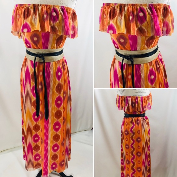 Sweet Pea Off The Shoulder Multicolored Dress - Picture 5 of 10